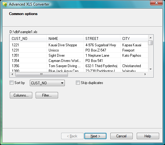 Advanced XLS Converter Screenshot